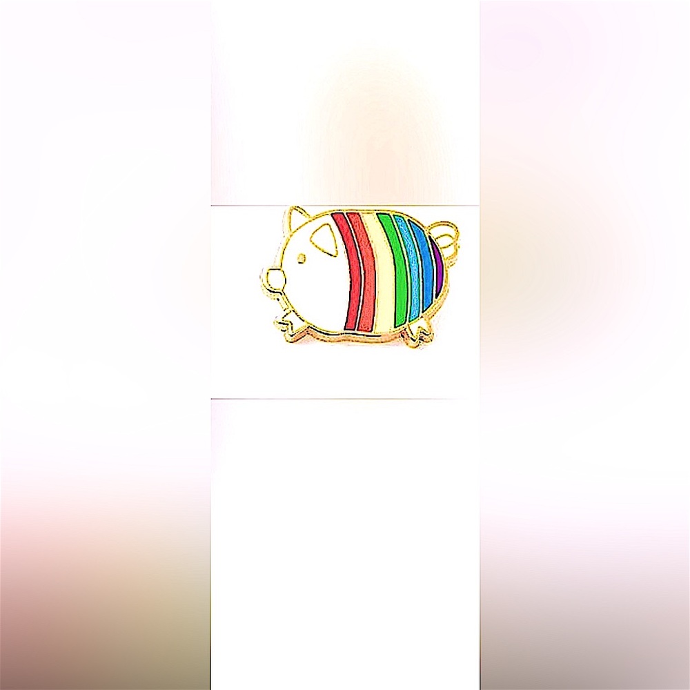 1 LGBTQ+ Subtle Gay Pride Rainbow 🌈 Flag Piggy Pin
